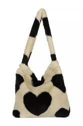 Sac fourre-tout en peluche à bandoulière moelleuse